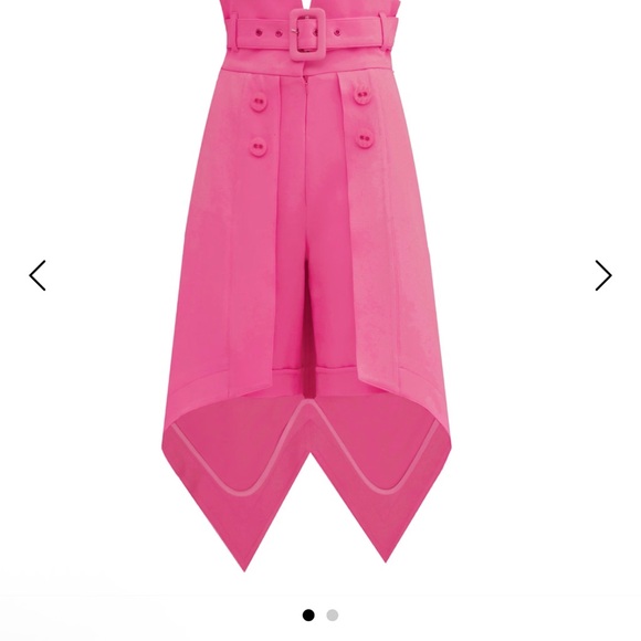 Julia Allert Pants - Pink Fashion Shorts With Skirt Overlay